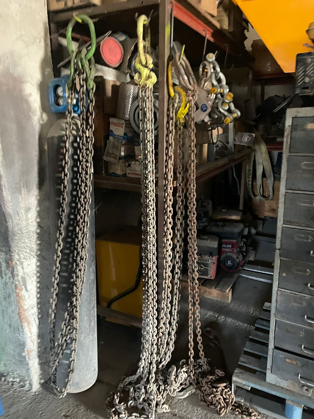 Cadenas de Elevación 4 Puntos para Grúa con Ganchos y Grilletes