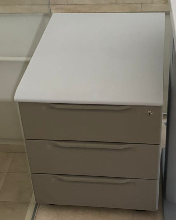 Cajonera de Oficina Móvil 3 Cajones con Llave