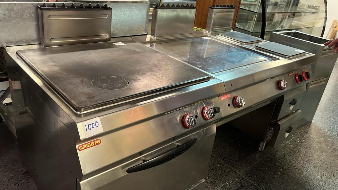Cocina Industrial ANGELO PO con Plancha y Horno – Segunda Mano
